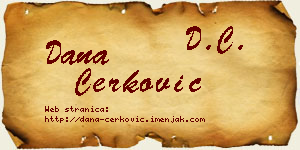 Dana Čerković vizit kartica